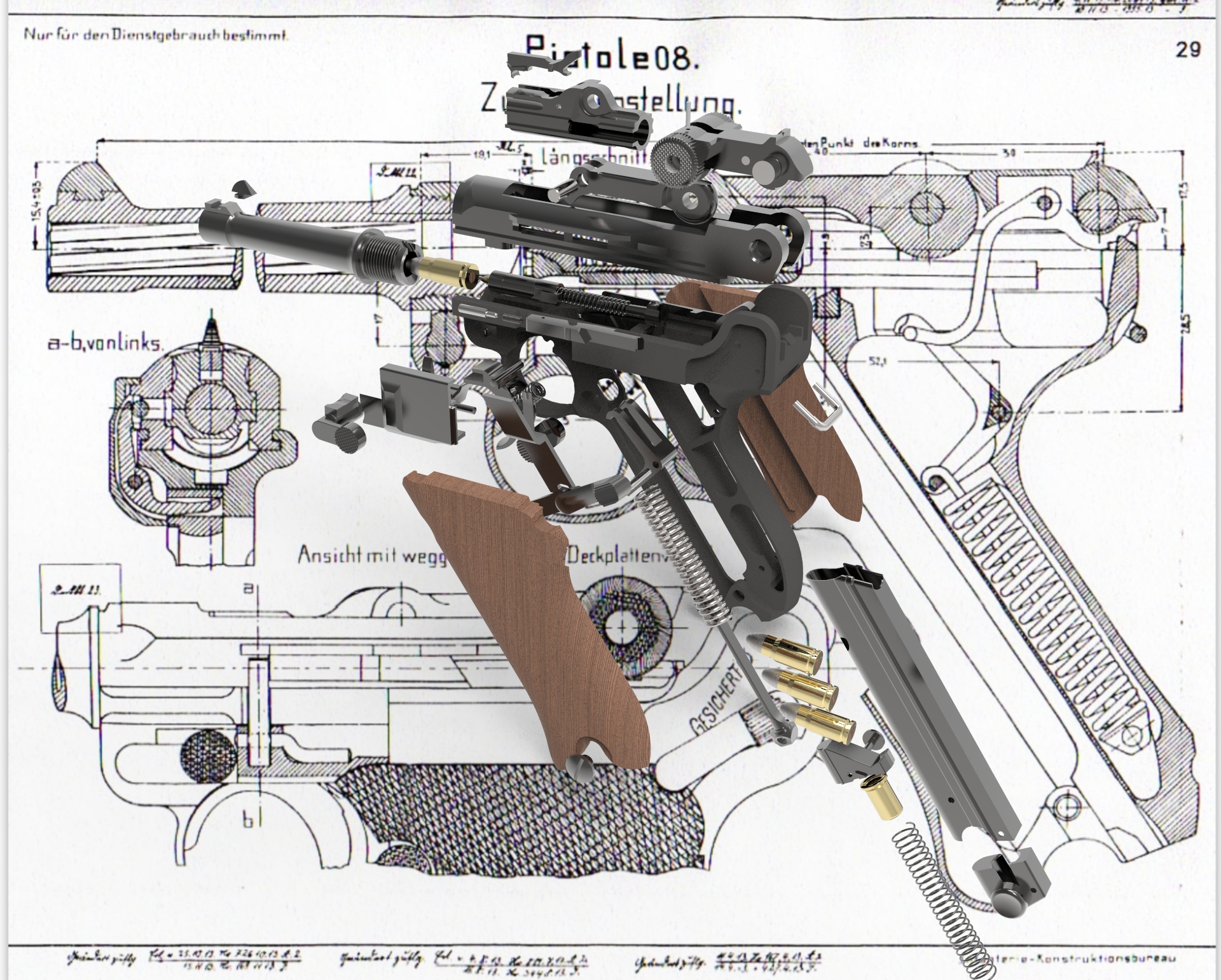 19世纪末的标志性枪械-鲁格P08