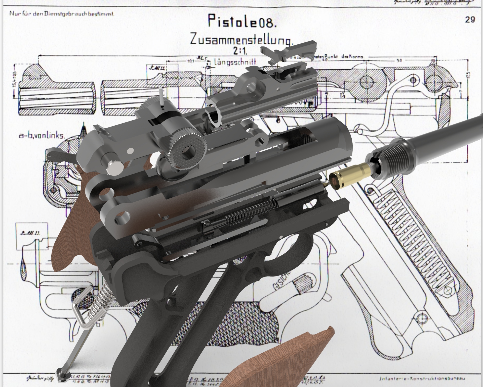 19世纪末的标志性枪械-鲁格P08