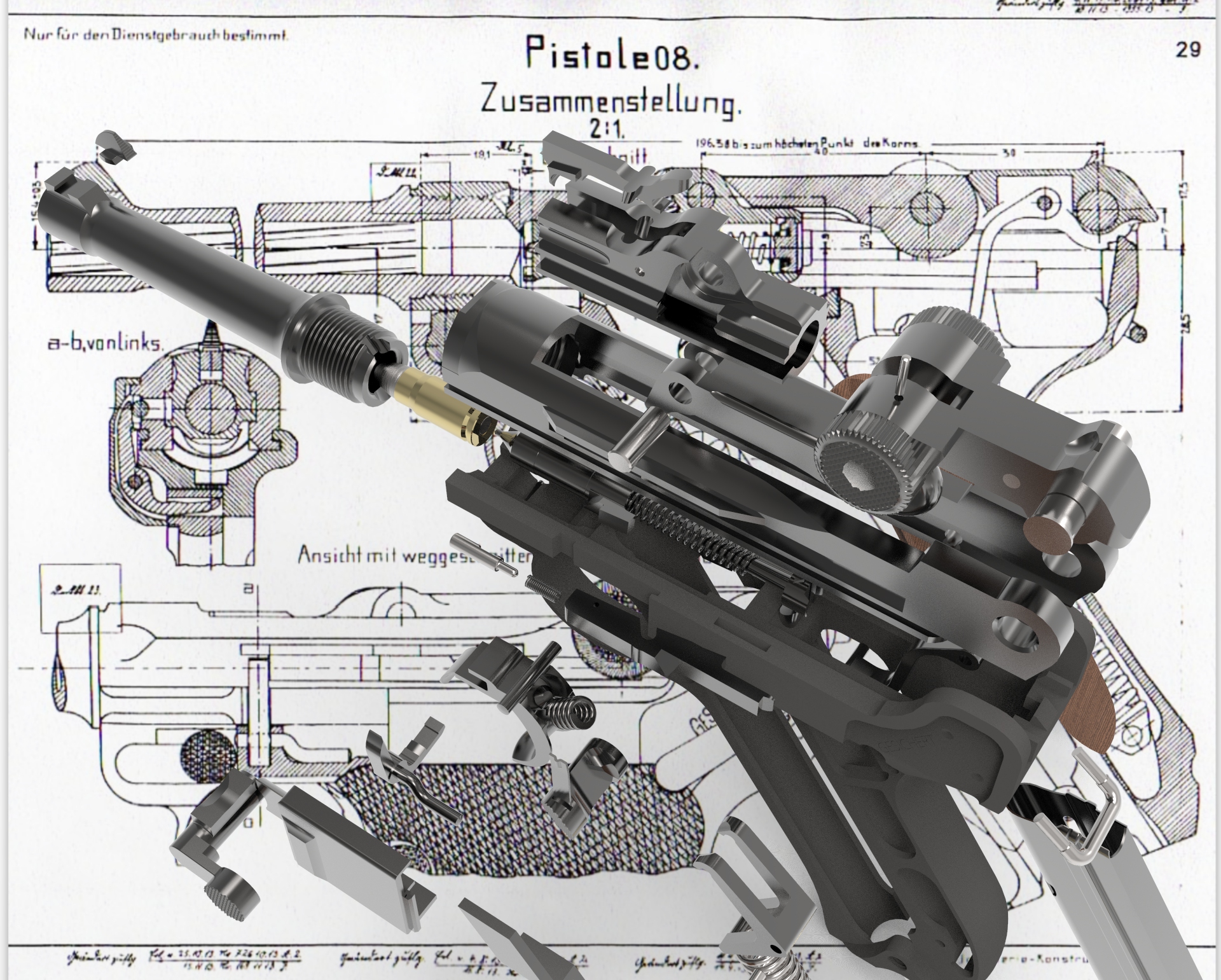 19世纪末的标志性枪械-鲁格P08