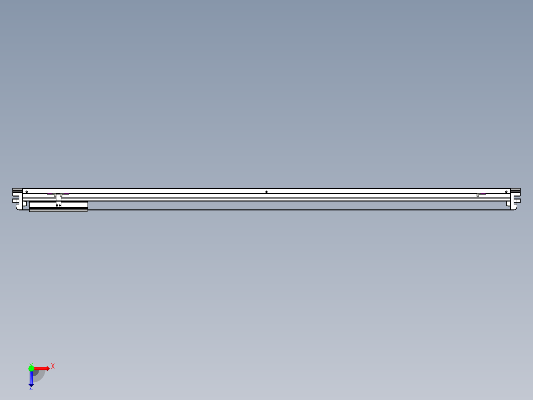 威洛博VL系列直线电机模组-VL14S3-S1500俯视图