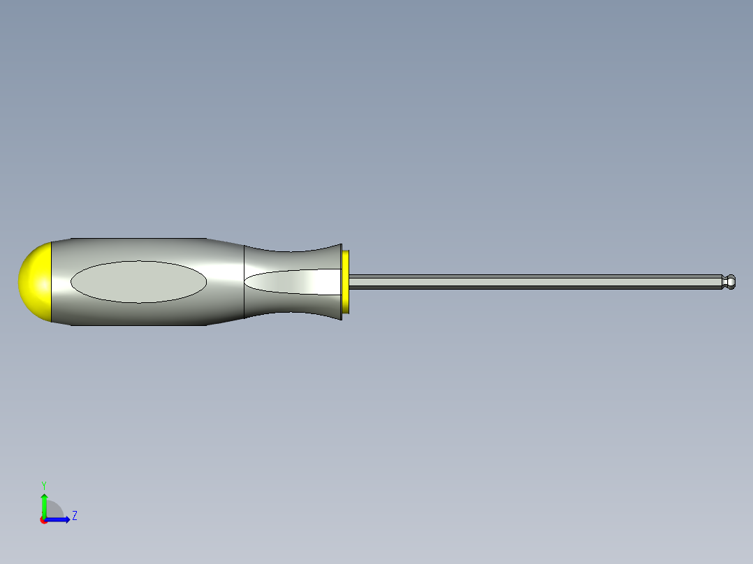 3-32球头六角螺丝刀--sw stp左视图