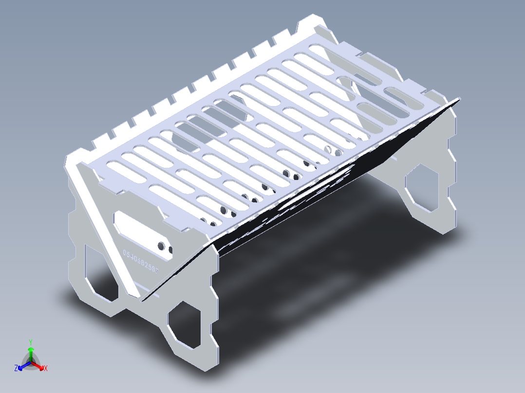 钣金便携式烧烤架正等轴测图