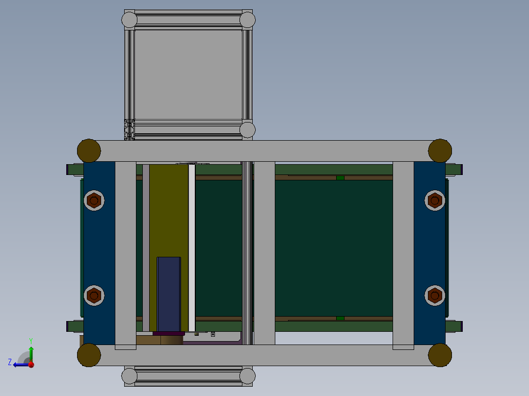 凸轮打磨机抛光机3D模型 非标自动化设备3D图纸3D模型右视图