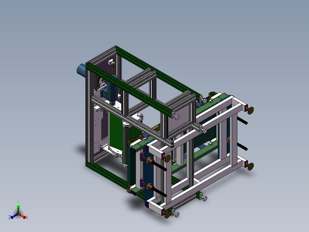 凸轮打磨机抛光机3D模型 非标自动化设备3D图纸3D模型正等轴测图