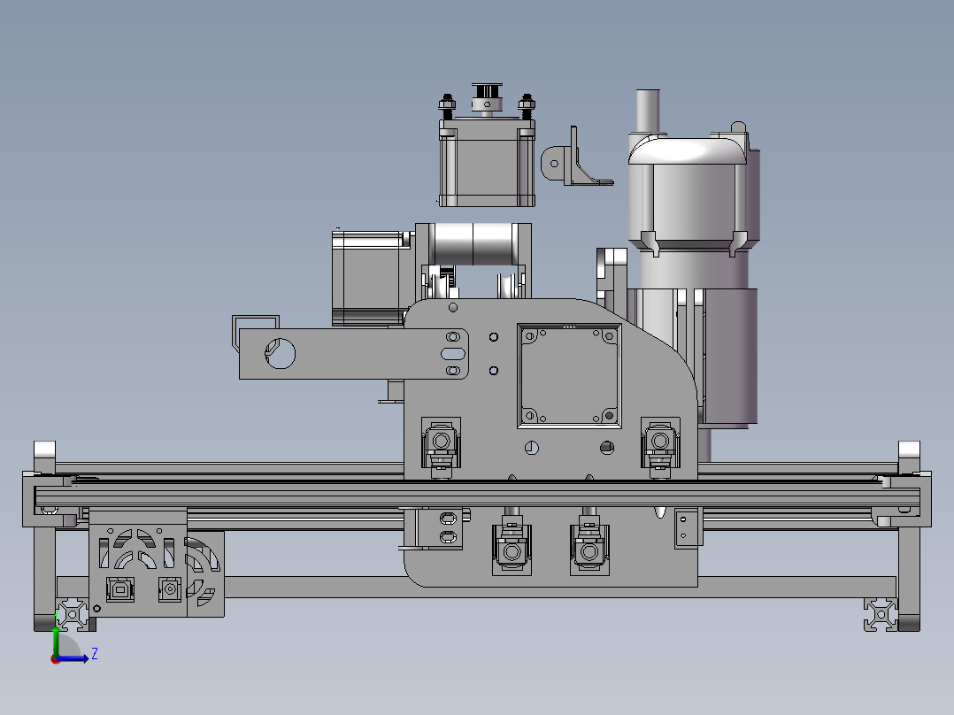 CNC数控打印机左视图