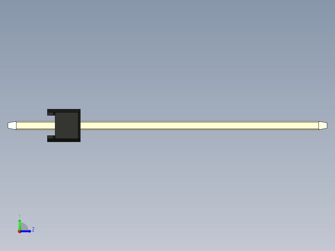 彩色公头100mil（2.54mm）系列-DS1021_black_1x10p_100mil_Type19_rev1.0左视图