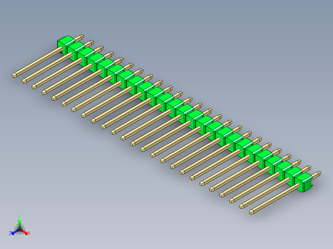 彩色公头100mil（2.54mm）系列-DS1021_green_1x25p_100mil_Type5_rev1.0