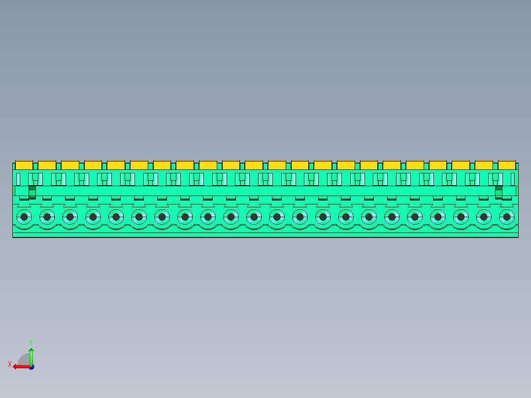DEGSON 2EDG 系列 5.0mm 可插拔接线端子组-2EDGKDA-5.0-22P-14-00AH后视图