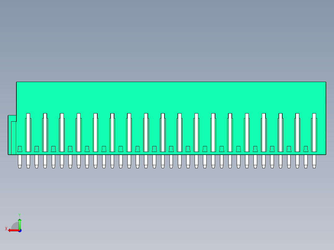 DEGSON 2EDG 系列 5.08mm 可插拔接线端子组-2EDGVTC-5.08-36P-14-00AH后视图
