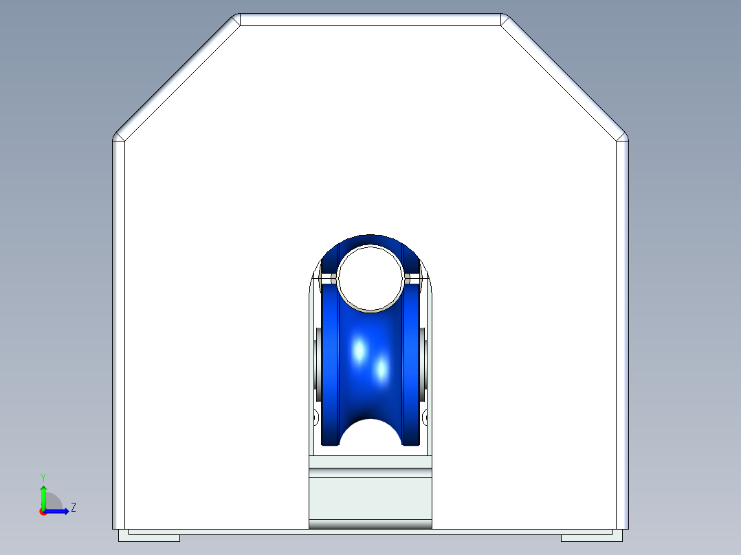 钢丝绳自动探伤仪-总装三维模型左视图