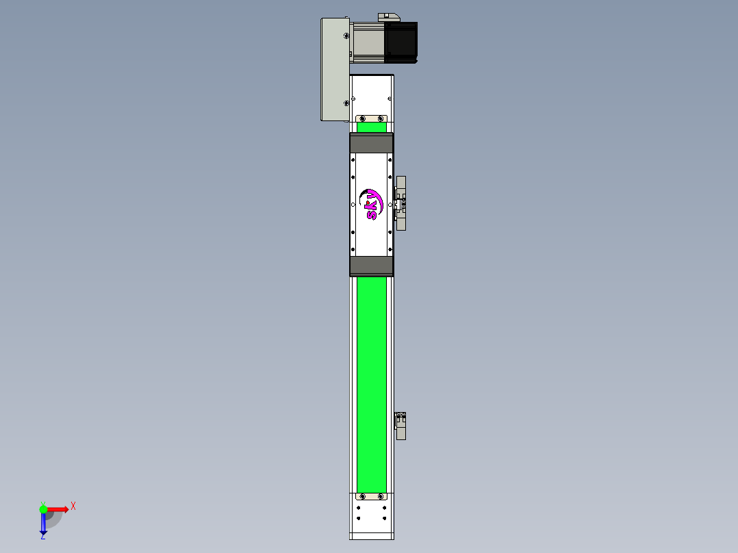 同步带滑台-欧规BC6H-L60-S300-L-ZP40-D3俯视图
