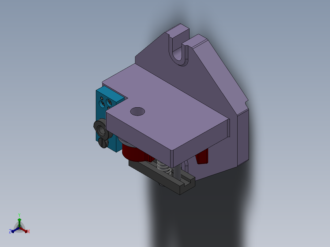 831009车床杠杆加工工艺及钻φ12.7孔夹具设计【含三维SolidWorks】【原创设计】正等轴测图
