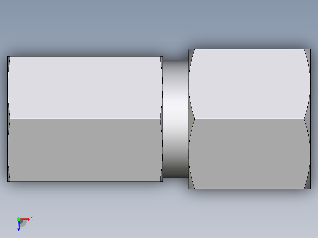 卡套式工业通用硬管接头EO_Swivel_connector_GAI08SM71俯视图