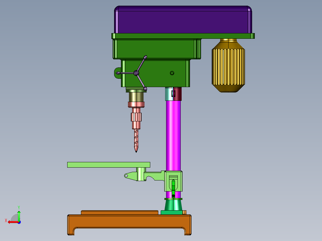 高精度深孔钻床后视图