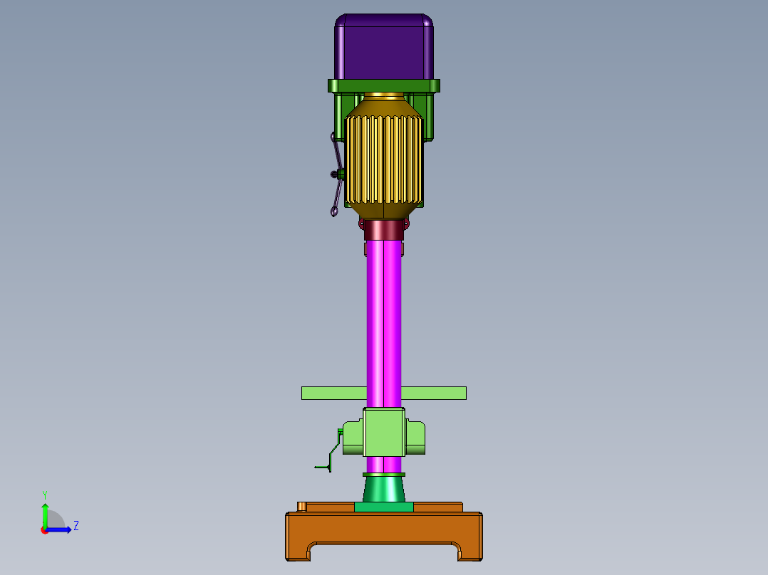 高精度深孔钻床左视图