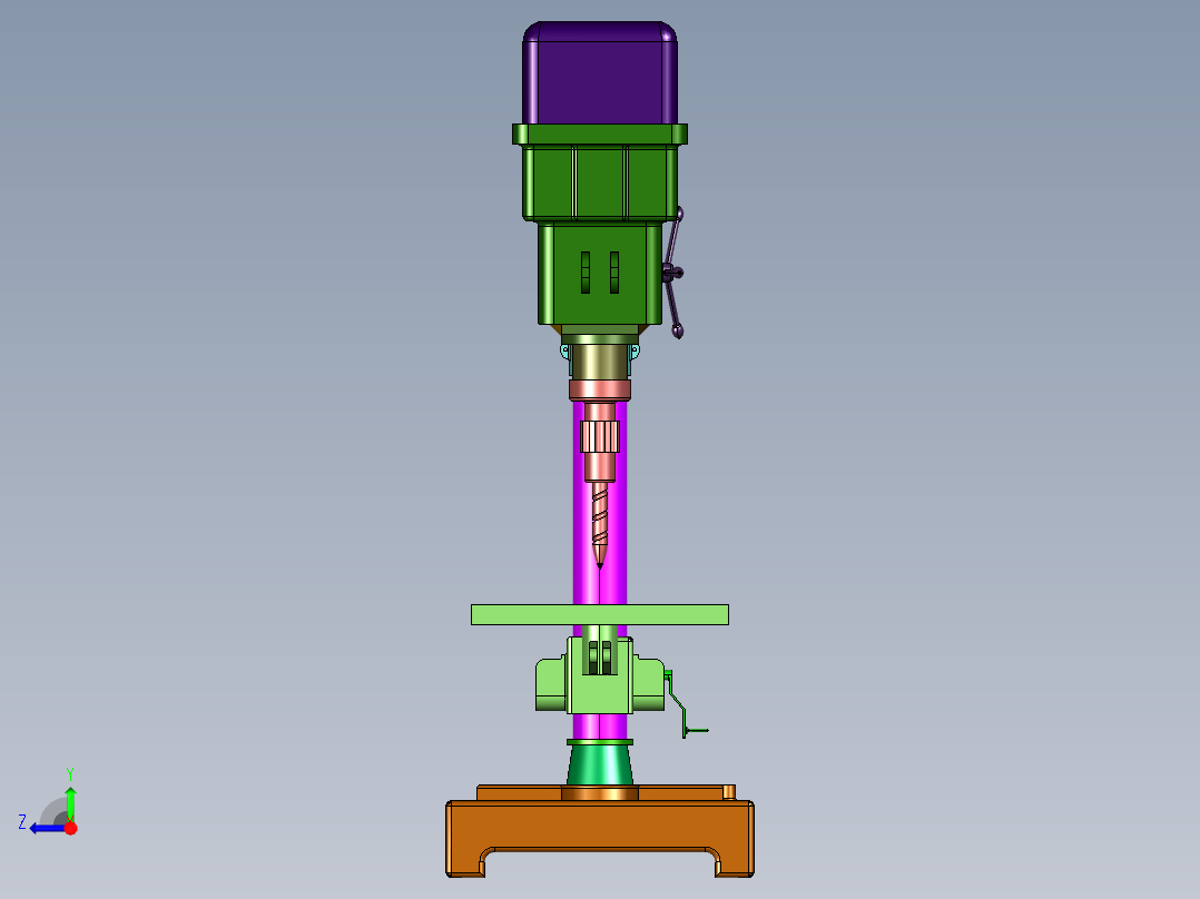 高精度深孔钻床右视图