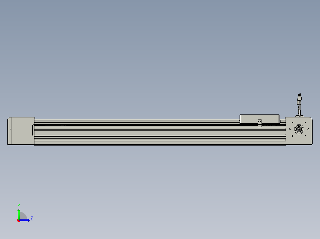 威洛博直线电机模组EB8-L200-S750-L-P75-MS3左视图