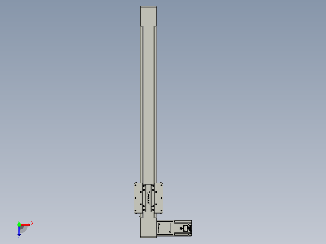 威洛博直线电机模组EB8-L200-S750-L-P75-MS3俯视图