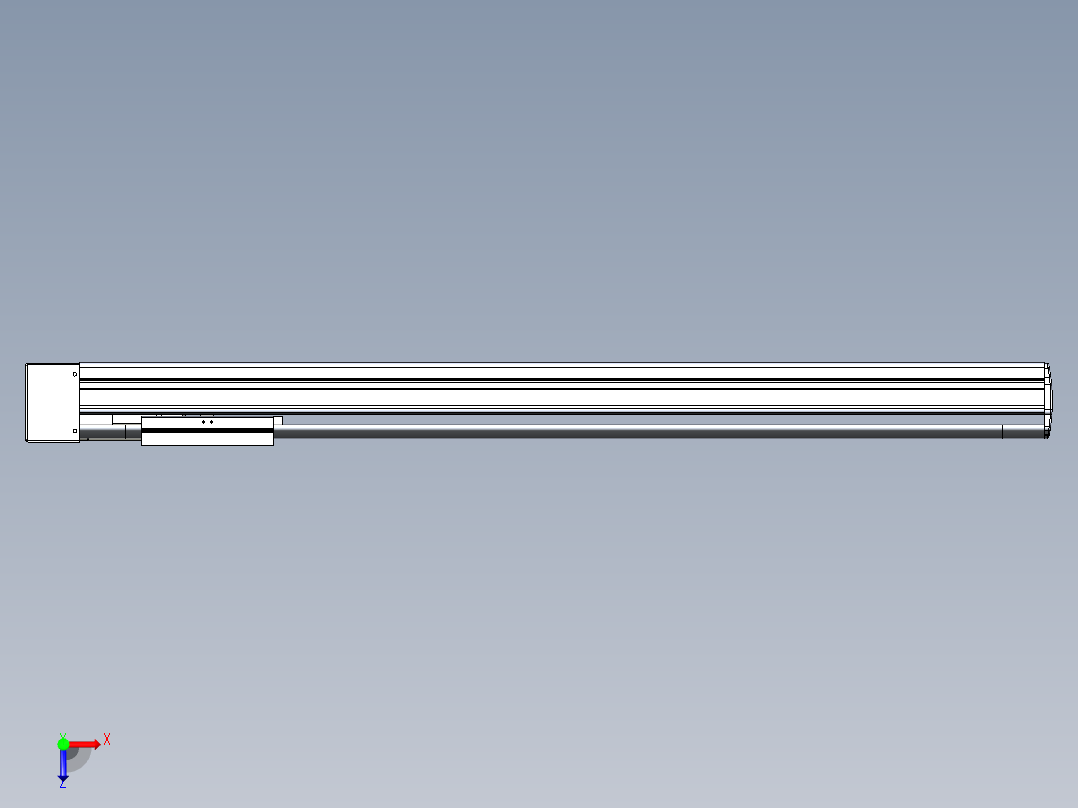 VF丝杆传动-一般环境VF14-Lxx-C-S750-BL-ZP75-C3俯视图
