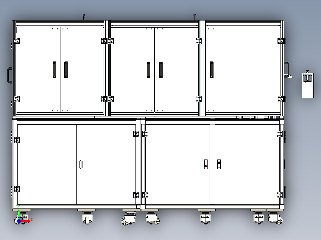 载盘试偏光片贴合机step前视图