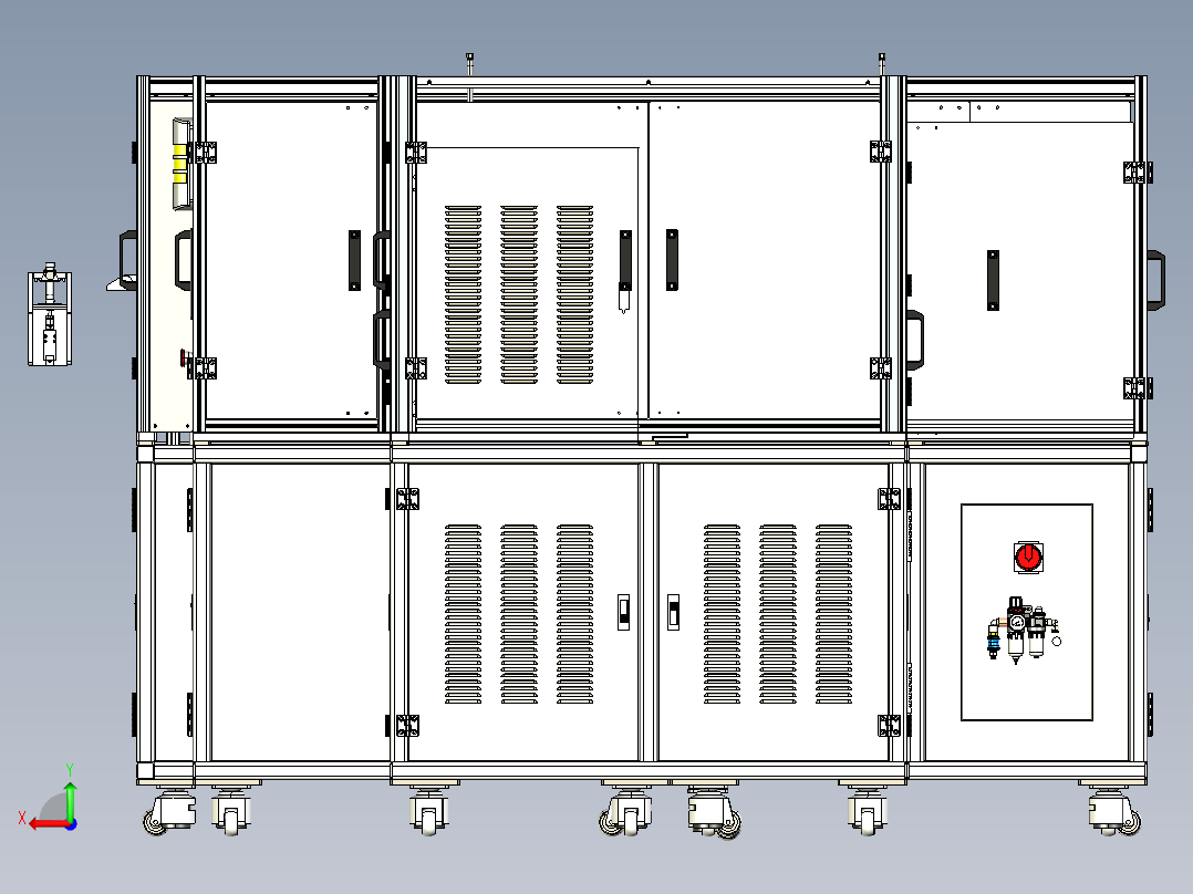 载盘试偏光片贴合机step后视图