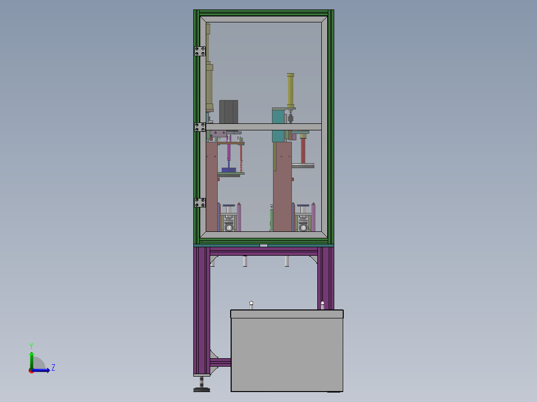 管道弯头胶帽自动压装设备sw12可编辑左视图