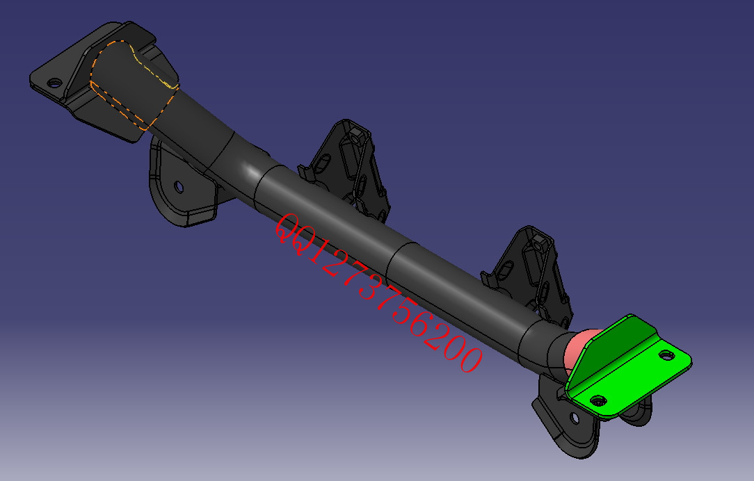 小型车发动机支承梁--元宝梁3D模型