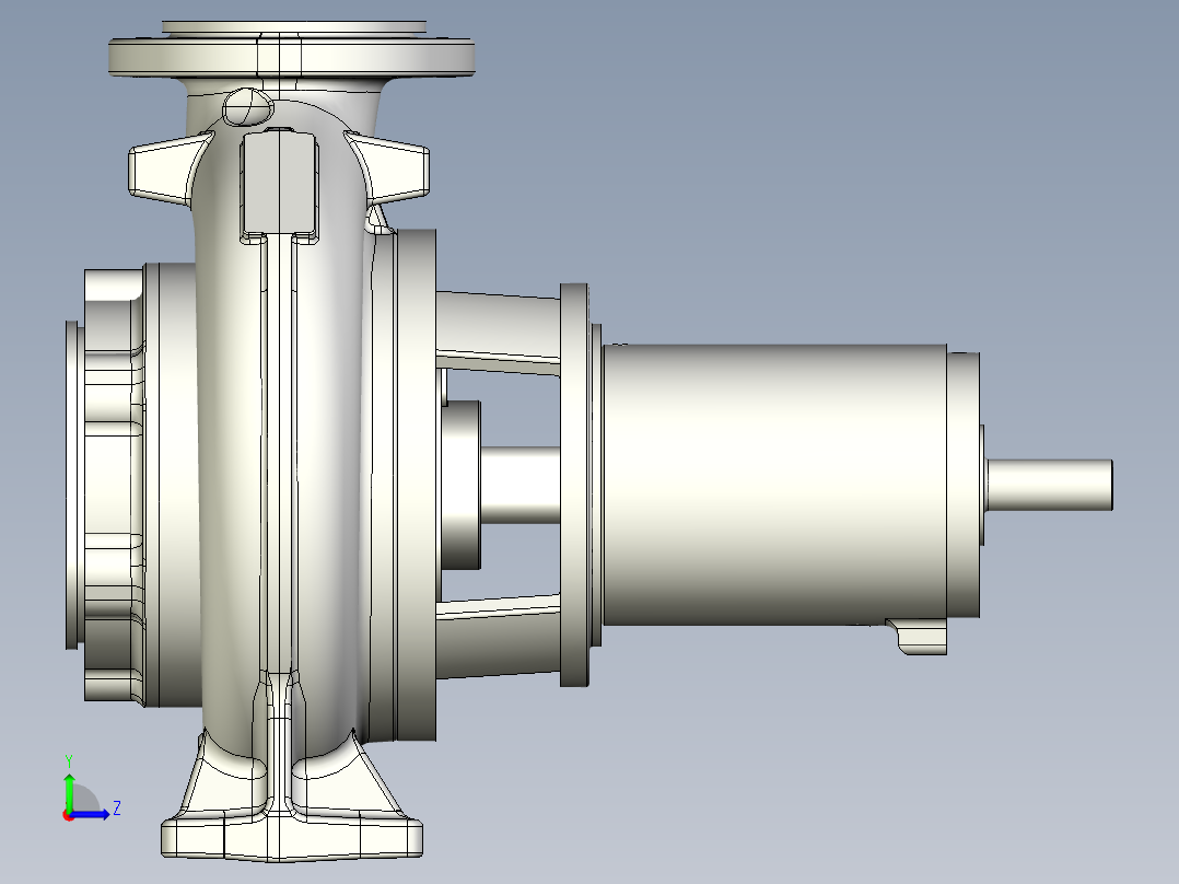 离心泵叶轮左视图