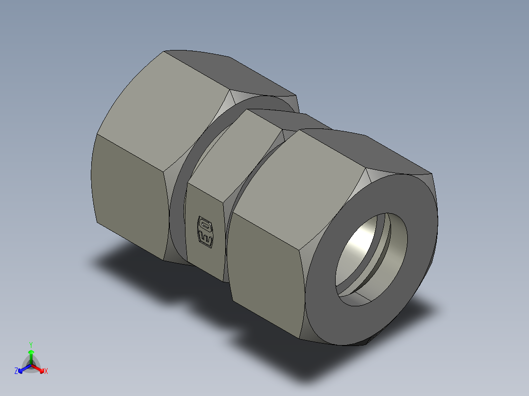 卡套式工业通用硬管接头EO Union G25ZS71正等轴测图