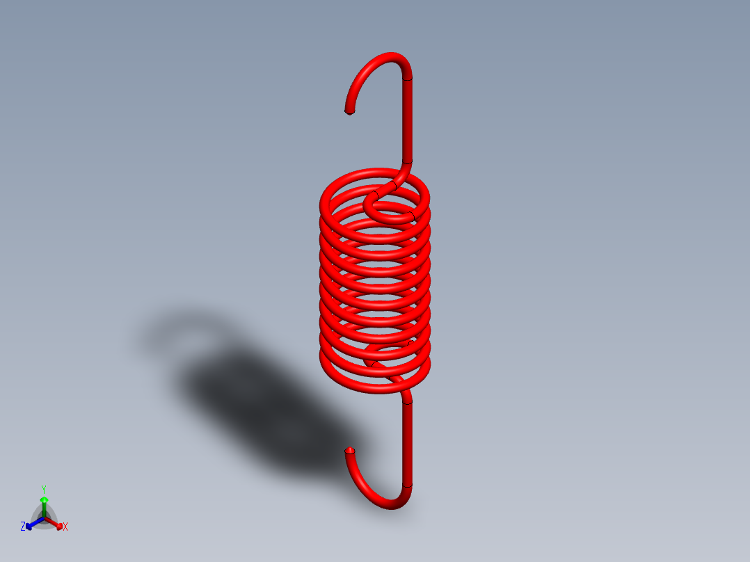 简单弹簧正等轴测图