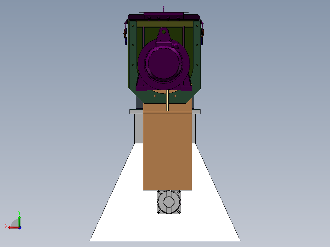 干粉输送机设计后视图