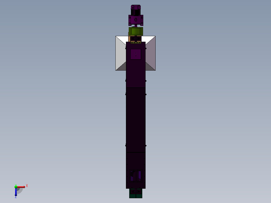 干粉输送机设计俯视图