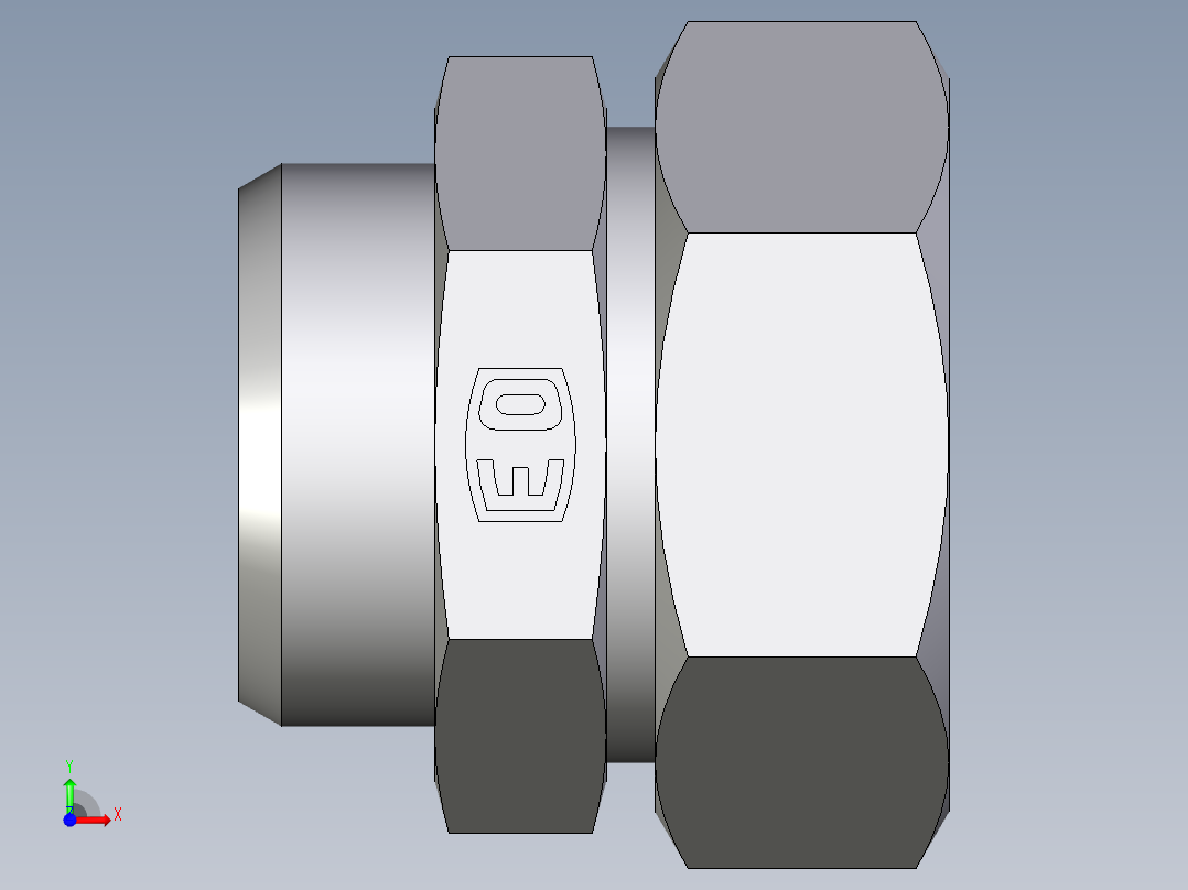 卡套式工业通用硬管接头EO_Weld_connector_AS42ZL71前视图