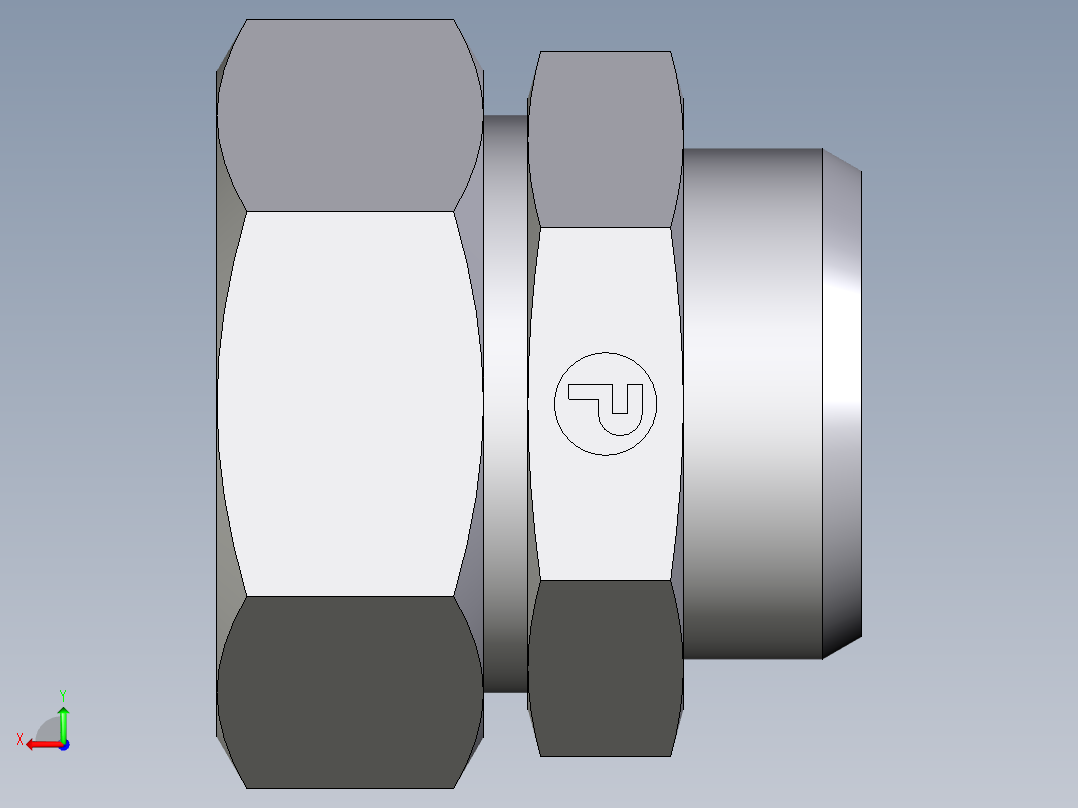 卡套式工业通用硬管接头EO_Weld_connector_AS42ZL71后视图