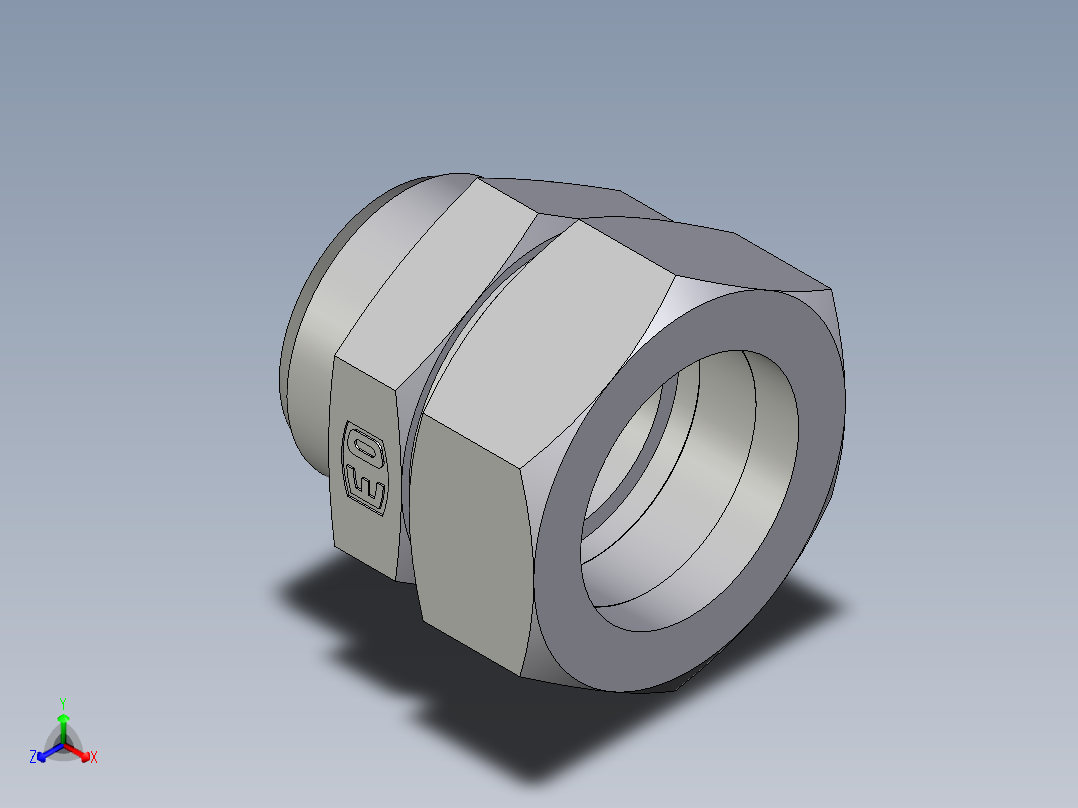 卡套式工业通用硬管接头EO_Weld_connector_AS42ZL71正等轴测图