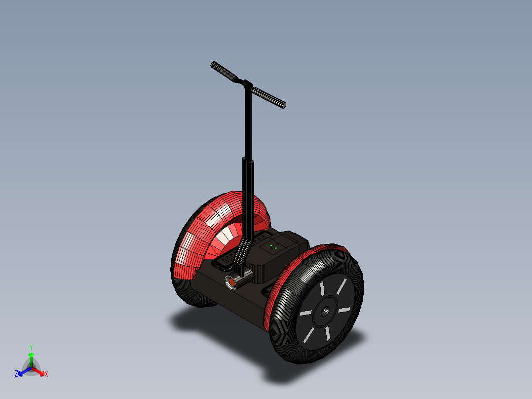 平衡车正等轴测图