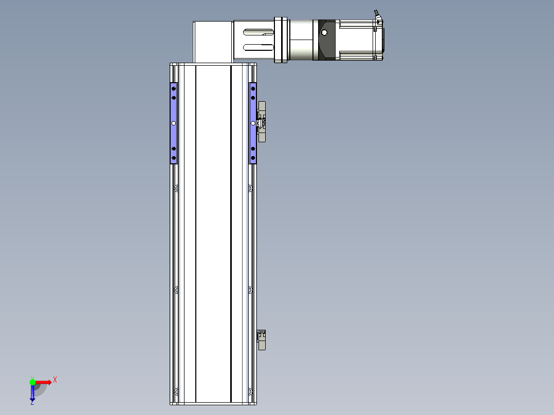 同步带滑台-半封闭B17-L100-S400-R-P75-D3-N3俯视图