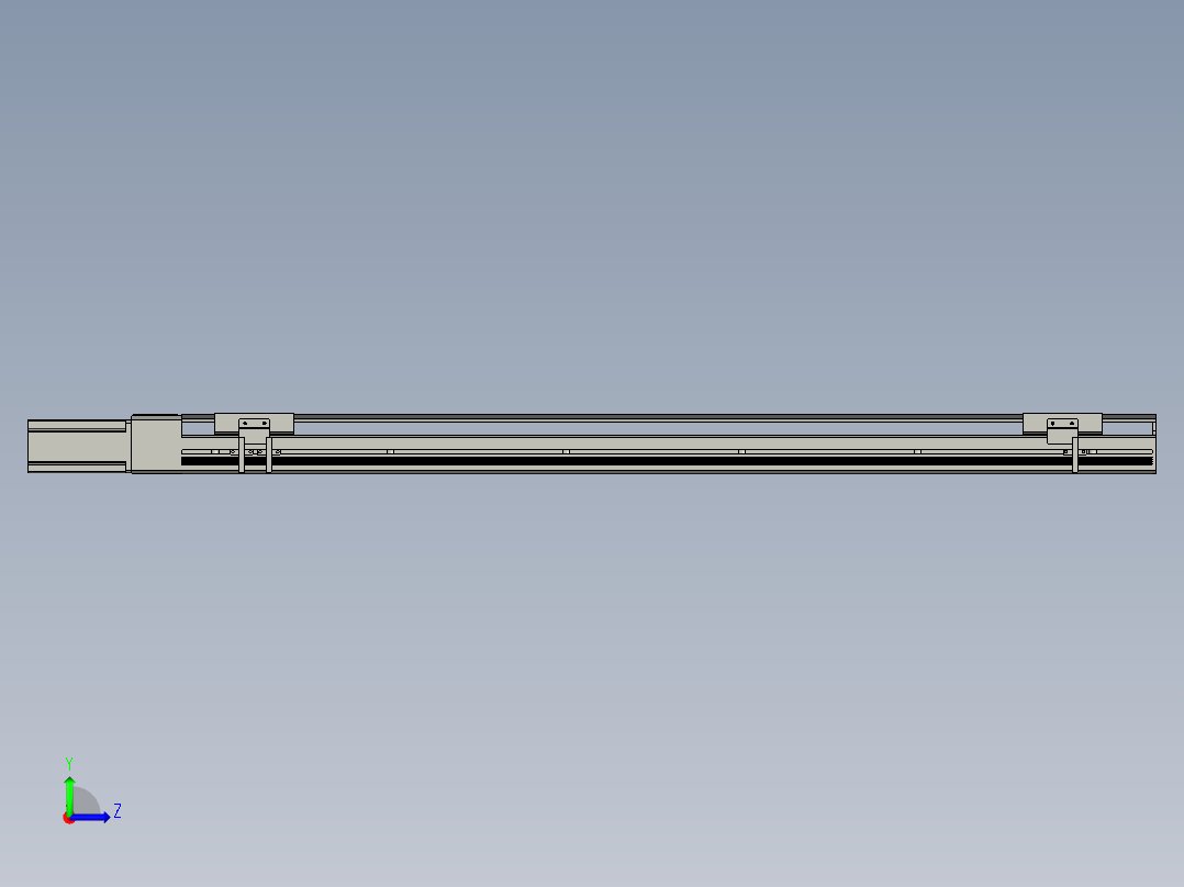 直线模组LHAT10-CA-S900-M-C3设计图纸左视图