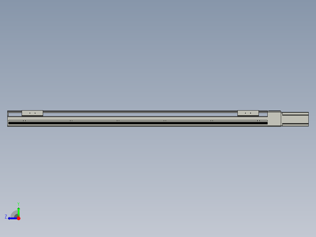 直线模组LHAT10-CA-S900-M-C3设计图纸右视图