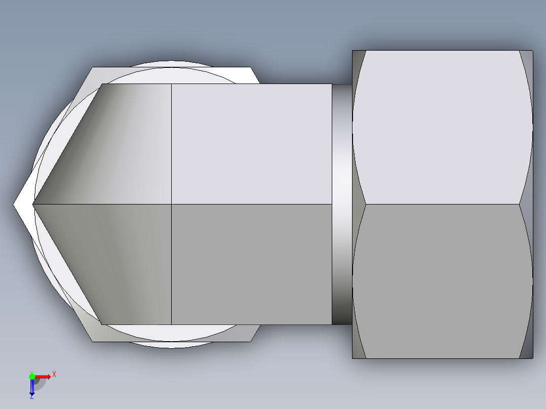 卡套式工业通用硬管接头EO_Adjustable_Locknut_elbow_WEE25SMCF俯视图