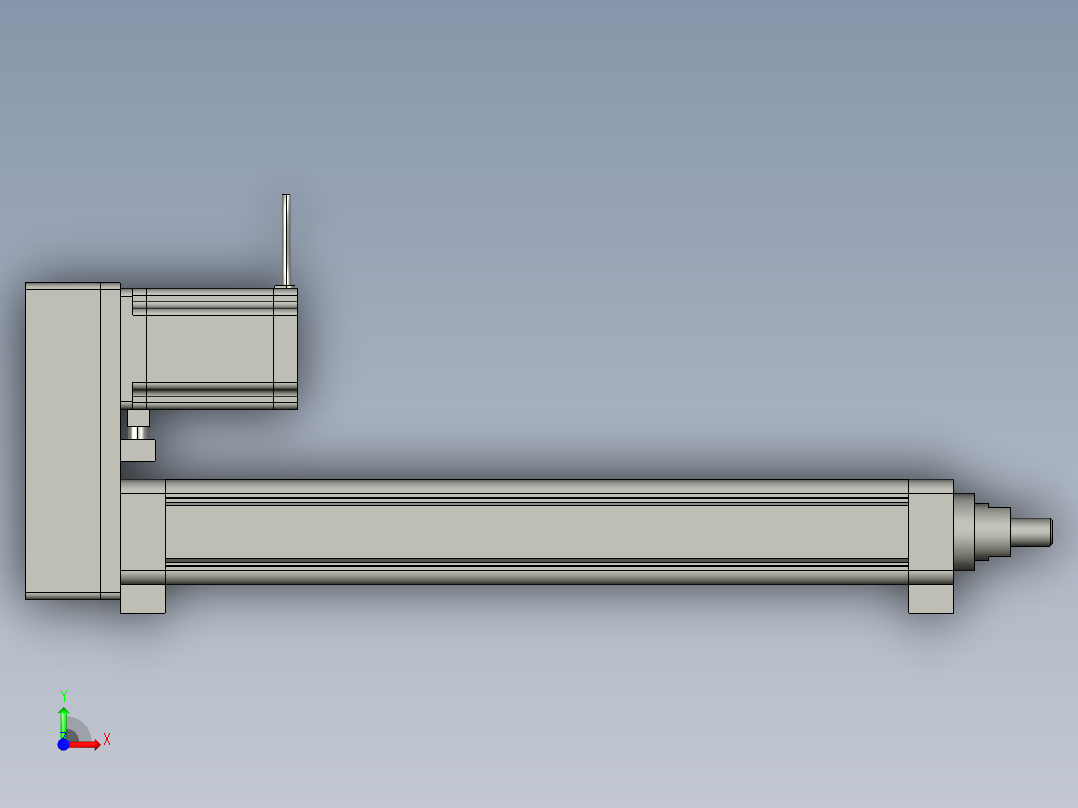FXKD075侧法兰折返电动缸负载前视图