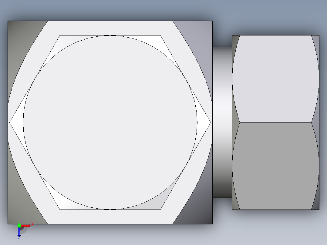 卡套式工业通用硬管接头EO_High_pressure_banjo_elbow_WH38SMKDSCF俯视图