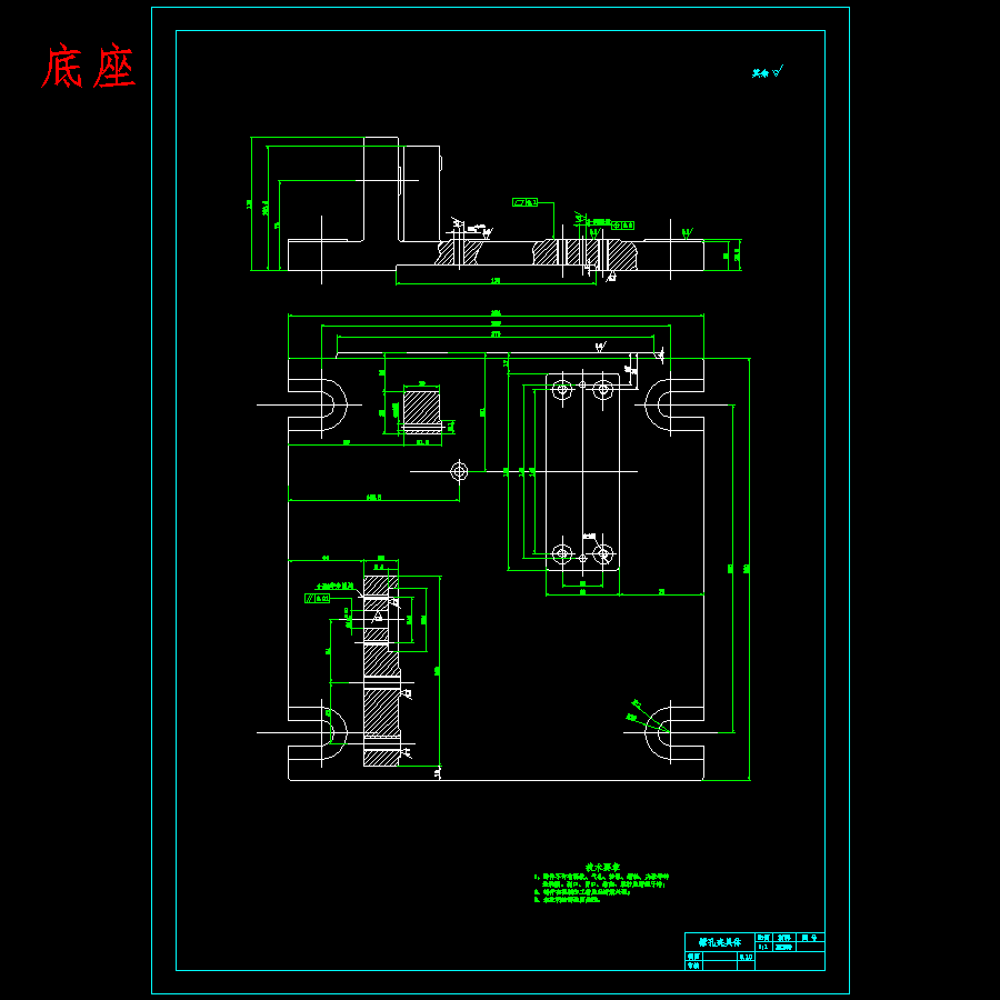 铝合金机械加工件抛光机设计含3张CAD图