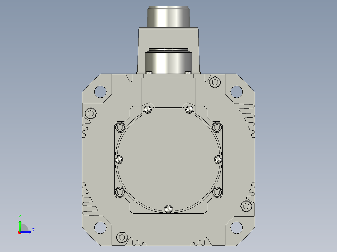 2000W MDME伺服马达左视图