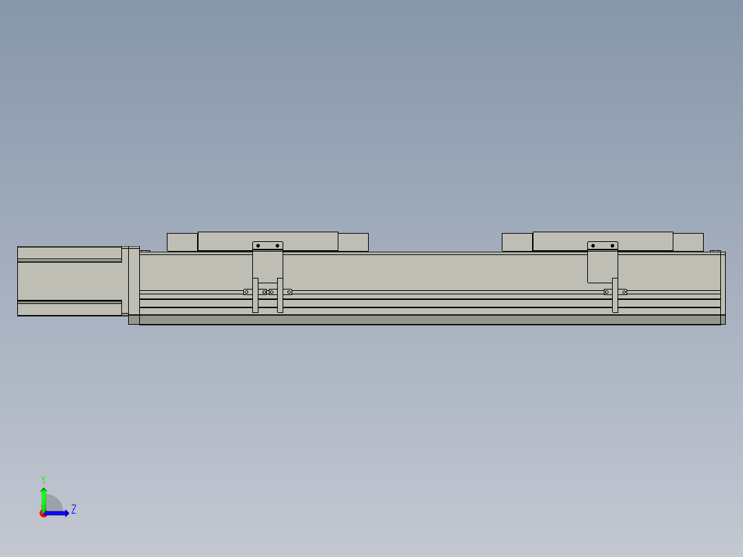 直线模组LHC17-S350-M设计图纸左视图