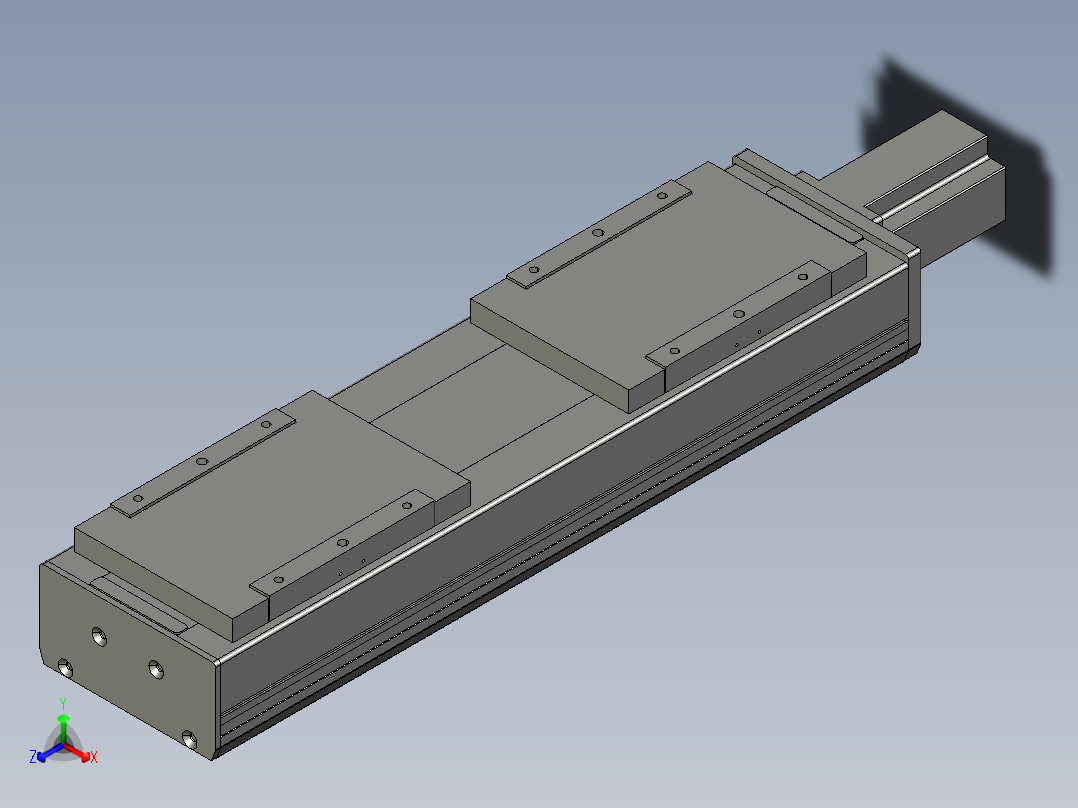 直线模组LHC17-S350-M设计图纸正等轴测图