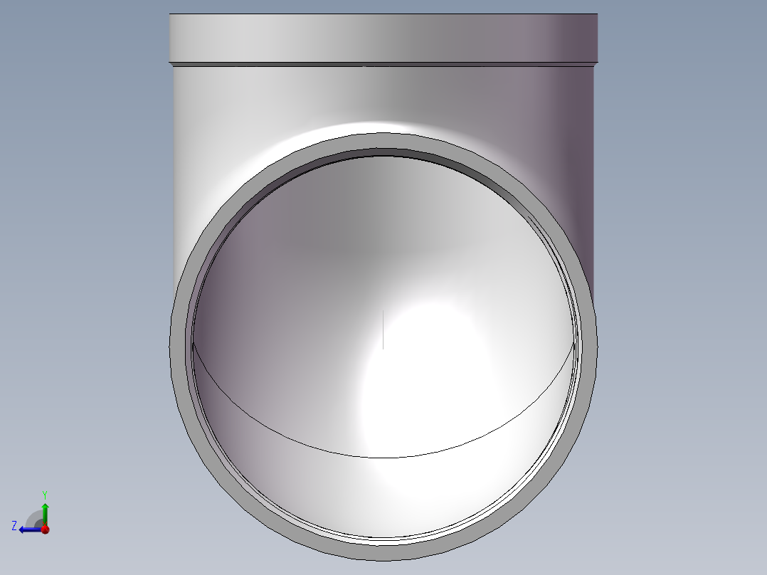 弯头-90°等径 DN100右视图