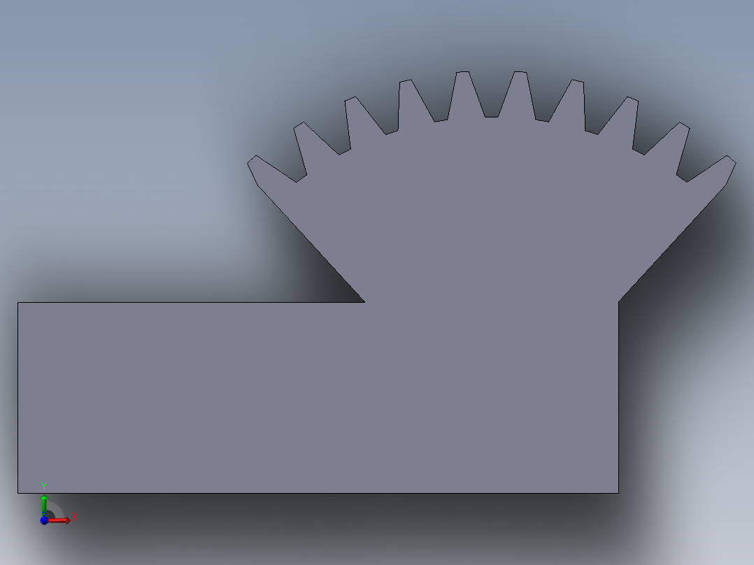 S31 扇形齿轮前视图