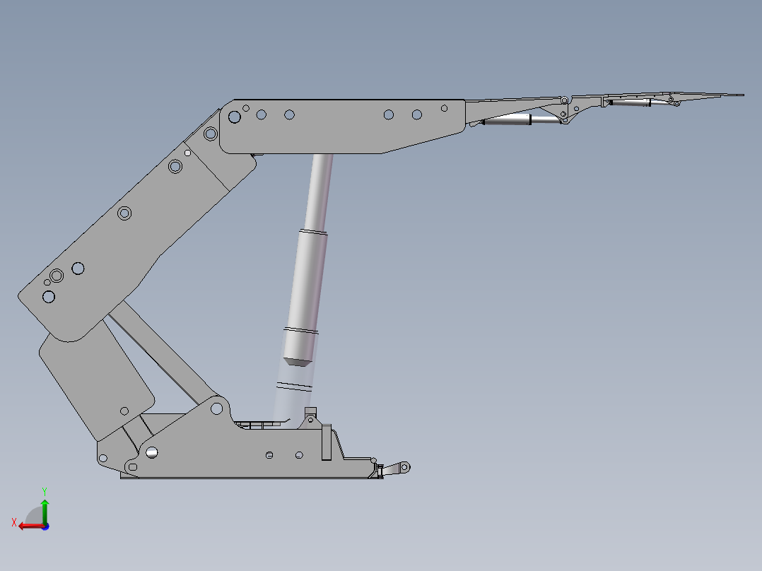 掩护式液压支架1415020后视图