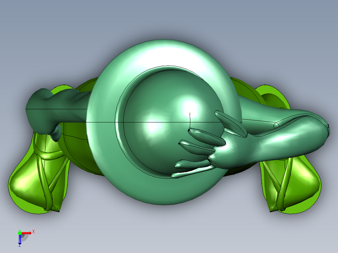 笑脸大笑路飞二次元模型俯视图